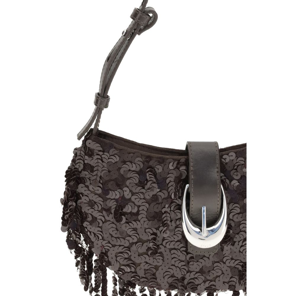 Staud Braune Schultertasche aus Polyester